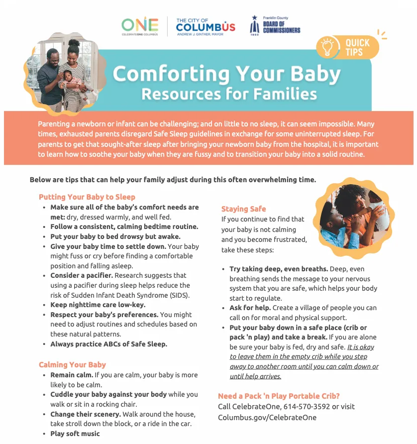 comforting your baby resources and tips